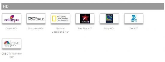 hd channels in tata sky south special pack