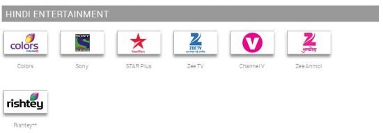 hindi entertainment channels in tata sky south special pack