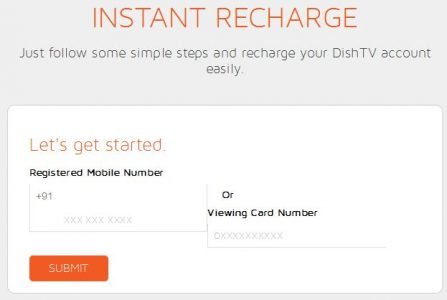 dish tv instant recharge