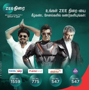 zee thirai channel number in dth services