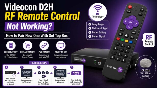 Videocon D2H RF Remote Control Not Working? Here's How to Pair a New Remote with Your Set-Top Box